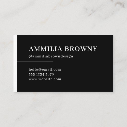 Black & White Monogram | Minimalist Modern  名刺 (裏面)