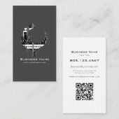 Black & White Motherboard Swirl • Custom Editable  名刺 (正面/裏面)