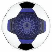 Black White n Purple Soccer Ball サッカーボール (正面)