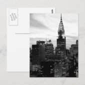 Black & White New York垂直はがき ポストカード (正面/裏面)