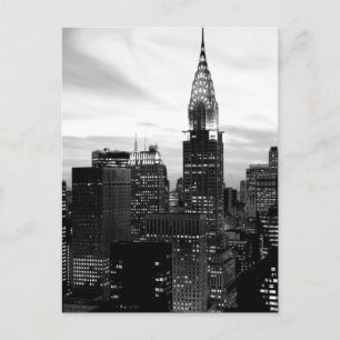 Black & White New York垂直はがき ポストカード