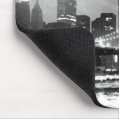 Black & White New York Cityアットナイト マウスパッド (コーナー)