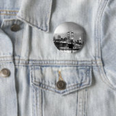 Black & White New York Cityアットナイト 缶バッジ (インサイチュ)