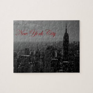 Black White New York City ジグソーパズル