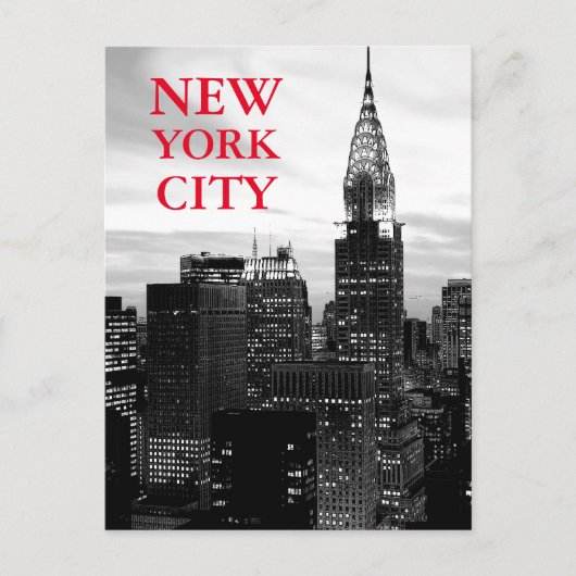 Black & White New York City ポストカード (正面)