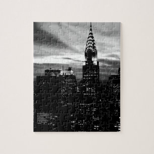 Black & White New York City Midtown Photo Art ジグソーパズル