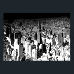 Black White New York City Panorama Poster ポスター<br><div class="desc">Pop Art Style Manhattan New York City Artwork</div>