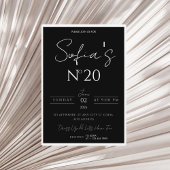 Black & White Old Money Birthday Invitation 招待状