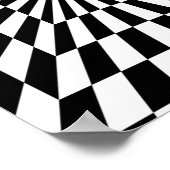 Black & White Optical Illusion  ポスター (角)