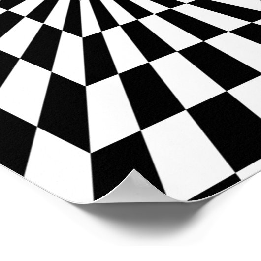 Black & White Optical Illusion  ポスター (角)