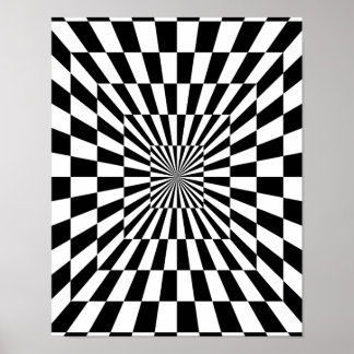 Black & White Optical Illusion  ポスター