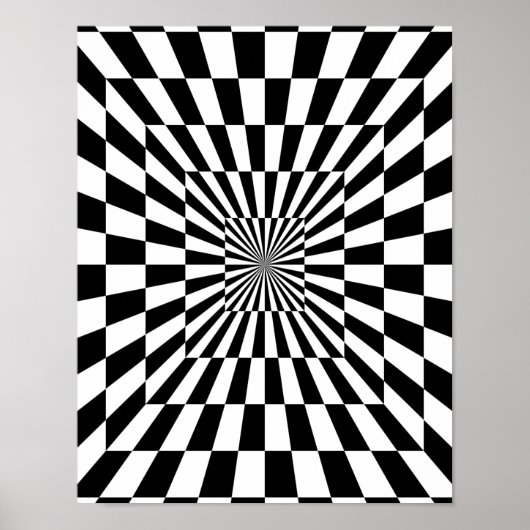 Black & White Optical Illusion  ポスター (正面)