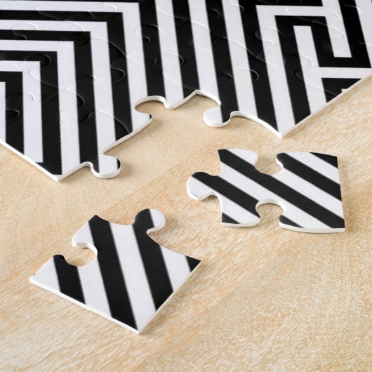 Black & White Optical Illusion | Challenging Adult ジグソーパズル (側面)