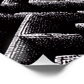 Black & White Optical Illusion Maze Pattern Art ポスター (コーナー)
