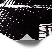 Black & White Optical Illusion Maze Pattern Art ポスター (角)