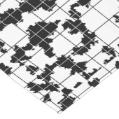 Black White Organic Abstract Art Design  ショートテーブルランナー (コーナー)