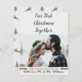 Black & White Our初めてのクリスマス新着写真 シーズンカード (正面/裏面)