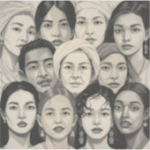 Black & White Paintings Celebrating Diversity  シール (正面)