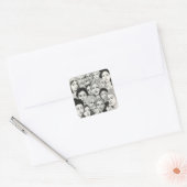 Black & White Paintings Celebrating Diversity  スクエアシール (封筒)