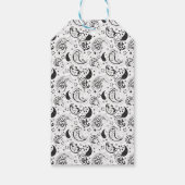Black & White Paisley Pattern –Elegant Textile Art ギフトタグ (裏面)