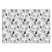Black & White Paisley Pattern –Elegant Textile Art テーブルナンバー (正面)