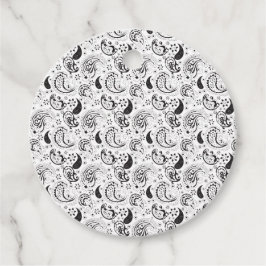 Black & White Paisley Pattern –Elegant Textile Art フェイバータグ