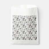 Black & White Paisley Pattern –Elegant Textile Art フェイバーバッグ (正面)