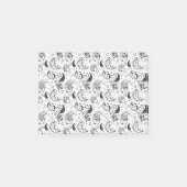 Black & White Paisley Pattern –Elegant Textile Art ポストイット (正面)