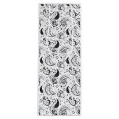Black & White Paisley Pattern –Elegant Textile Art ワインギフトバッグ (正面)