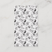 Black & White Paisley Pattern –Elegant Textile Art 予約カード (裏面)