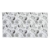 Black & White Paisley Pattern –Elegant Textile Art 枕カバー (裏面-右)