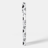Black & White Paisley Pattern –Elegant Textile Art Case-Mate iPhoneケース (裏面 / 左)