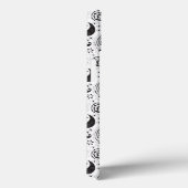 Black & White Paisley Pattern –Elegant Textile Art Case-Mate iPhoneケース (裏面 / 右)