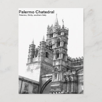 Black & White Palermo Chatedral Postcard ポストカード