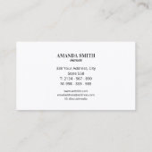 Black & White Paw Prints Dog Groomer Business Card 名刺 (裏面)