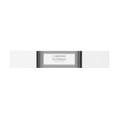 Black & White Pearl Champagne Glass Wedding 招待状ベリーバンド (フラット)