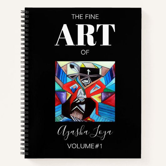 Black White Personalized Sketchbook Artist Name ノートブック (正面)