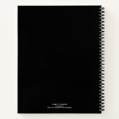 Black White Personalized Sketchbook Artist Name ノートブック (裏面)