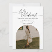 Black & White Photo Collage Graduation 招待状 (裏面)