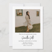 Black & White Photo Collage Graduation 招待状 (裏面)