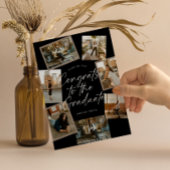 Black & White Photo Collage Graduation 招待状