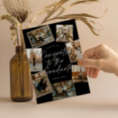 Black & White Photo Collage Graduation 案内状