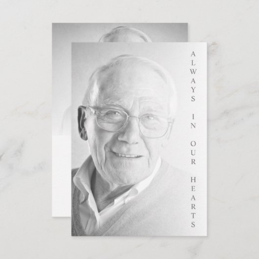 Black & White Photo for Funeral Service (正面/裏面)