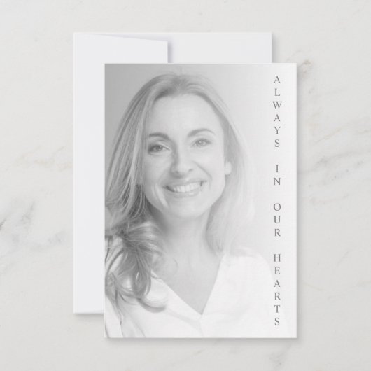 Black & White Photo for Memorial Service (正面)