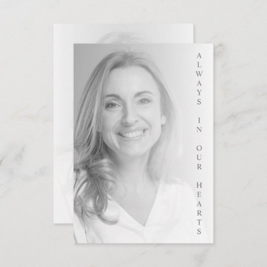 Black & White Photo for Memorial Service (正面/裏面)