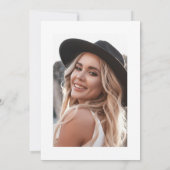 Black White Photo Graduation Party 招待状 (裏面)