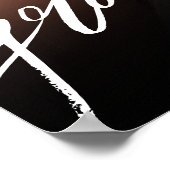 Black White Photo Graduation Party Sign ポスター (角)