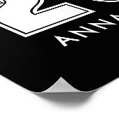 Black White Photo Graduation Party Sign ポスター (角)