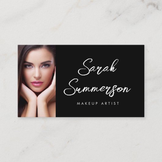Black White Photo Makeup 名刺 (正面)