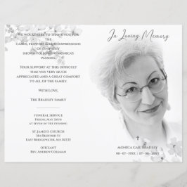 Black & White Photo Remembrance Service Dear Ones